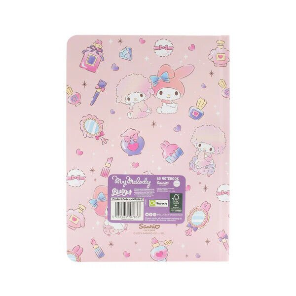 My Melody A5 Casebound Notebook - PartyErasers