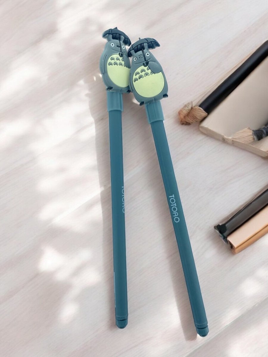 My Neighbour Totoro Black Gel Pens Cute Anime Pen for School Gift (2pcs) - PartyErasers
