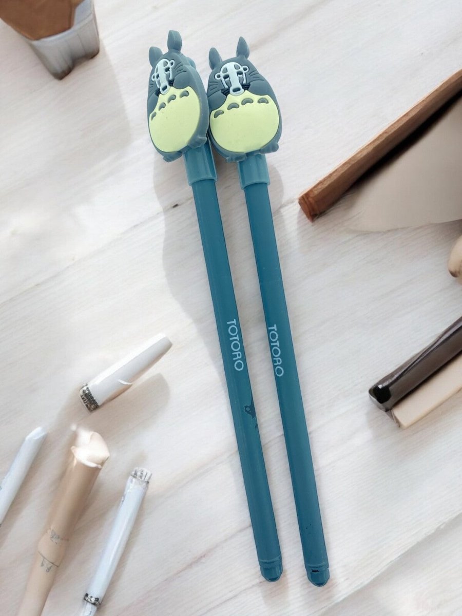 My Neighbour Totoro Black Gel Pens Cute Anime Pen for School Gift (2pcs) - PartyErasers