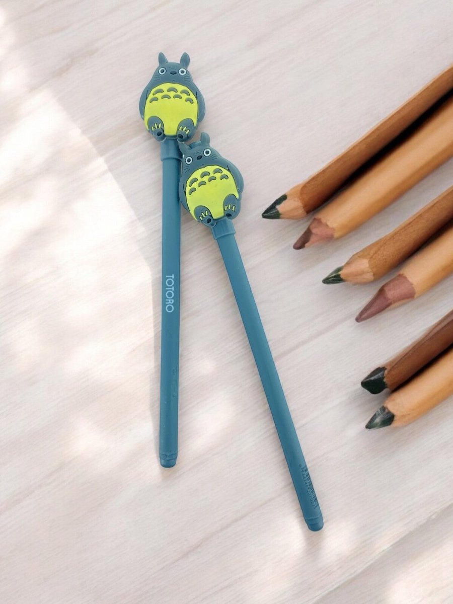 My Neighbour Totoro Black Gel Pens Cute Anime Pen for School Gift (2pcs) - PartyErasers