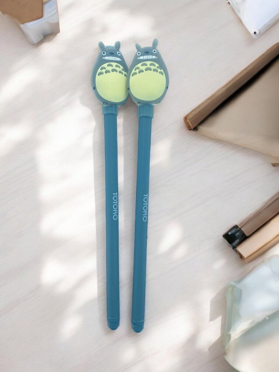 My Neighbour Totoro Black Gel Pens Cute Anime Pen for School Gift (2pcs) - PartyErasers
