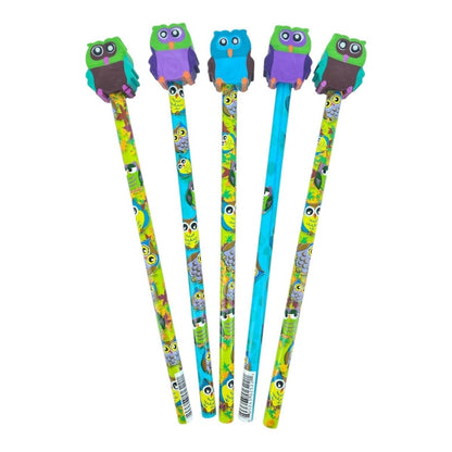 Novelty HB Pencils with Rubber Eraser on Top Rewards Student Classroom Party - PartyErasers