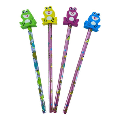 Novelty HB Pencils with Rubber Eraser on Top Rewards Student Classroom Party - PartyErasers