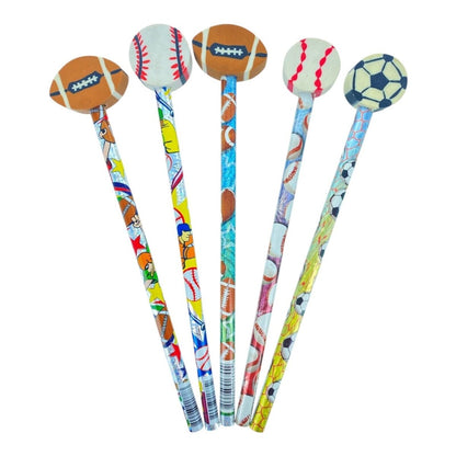 Novelty HB Pencils with Rubber Eraser on Top Rewards Student Classroom Party - PartyErasers