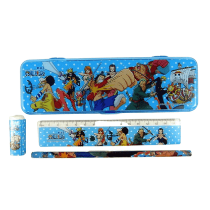 One Piece Manga Anime Stationery Plastic Pencil Case Set - PartyErasers