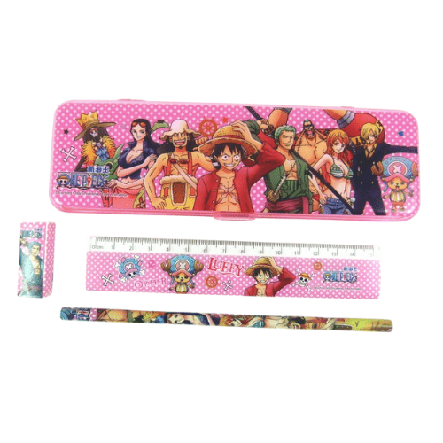 One Piece Manga Anime Stationery Plastic Pencil Case Set - PartyErasers
