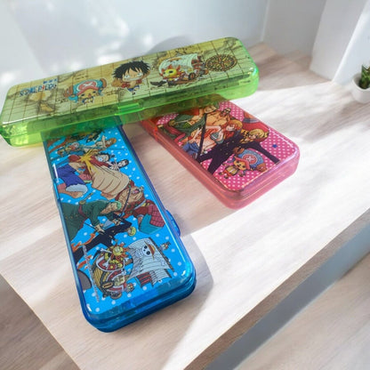 One Piece Manga Anime Stationery Plastic Pencil Case Set - PartyErasers