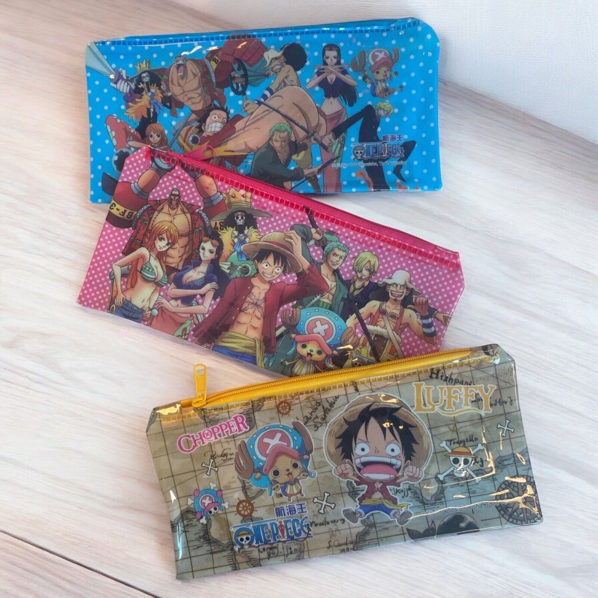 One Piece Manga Anime Zipper Pencil Case Pouch for School Kids Office - PartyErasers