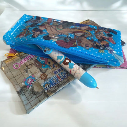 One Piece Manga Anime Zipper Pencil Case Pouch for School Kids Office - PartyErasers