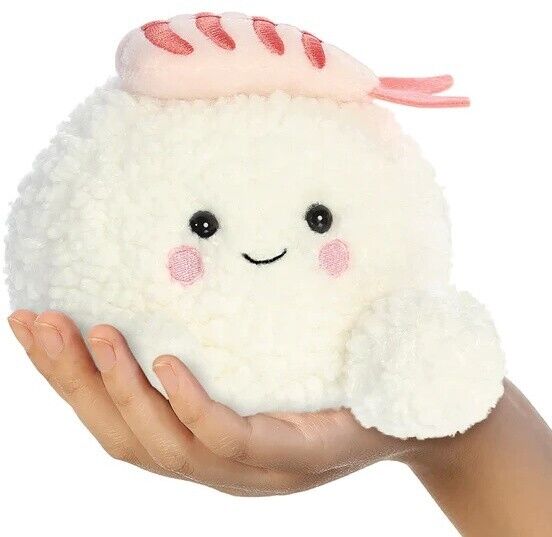 Palm Pal Ebi Shimp Sushi 5 inch Soft Plush Toy Cuddly Kids Children Soft Toys - PartyErasers