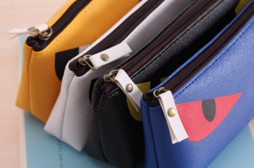 Pencil Case Pencil Pouch Stationery - Cat with Evil Eyes - PartyErasers