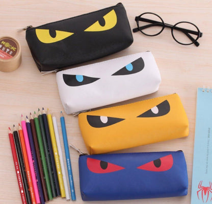 Pencil Case Pencil Pouch Stationery - Cat with Evil Eyes - PartyErasers