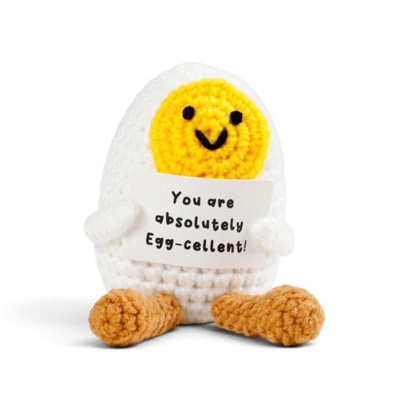 Positive Emotional Support Crochet Food Plush - PartyErasers