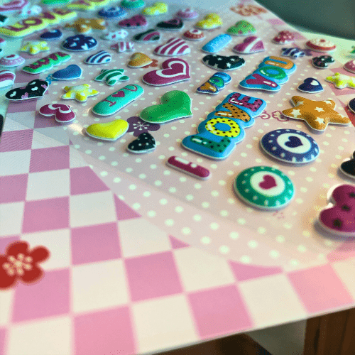 Puffy Stickers Heart Shape, Love, I Love You Party Bag, Scrapbook, Valentines - PartyErasers