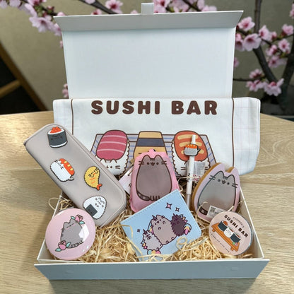 Pusheen Cat Gift Hamper: Bento & Sushi Club Set - PartyErasers