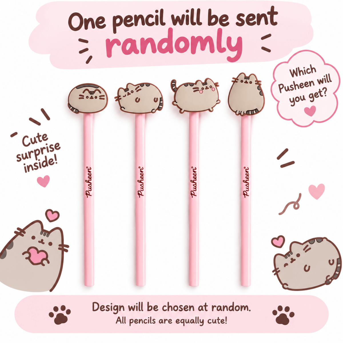 Pusheen Stationery Gift Box for her - PartyErasers