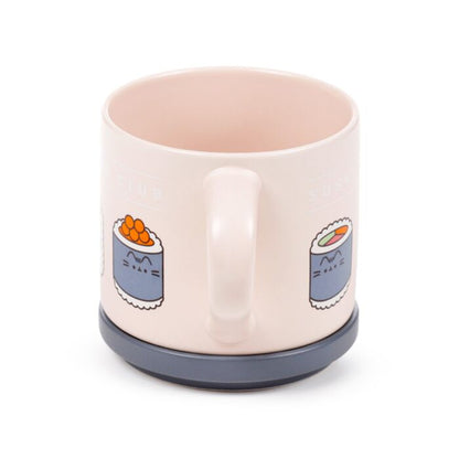 Pusheen the Cat Bento Club Sushi Lover Porcelain Mug & Coaster Lid Set - PartyErasers