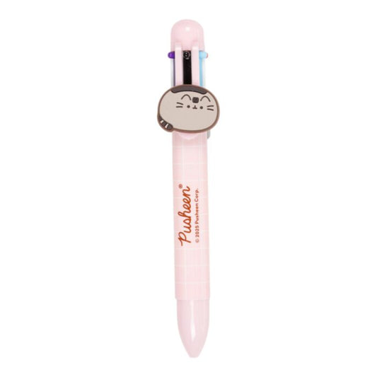 Pusheen the Cat Multi Colour Pen with Charm (6 Colours) - PartyErasers