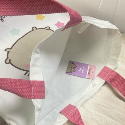 Pusheen the Cat Reusable Tote Bag shopping bag - PartyErasers