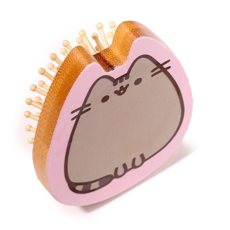Pusheen the Cat Shaped Bamboo Hair Brush - PartyErasers