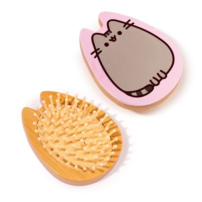 Pusheen the Cat Shaped Bamboo Hair Brush - PartyErasers