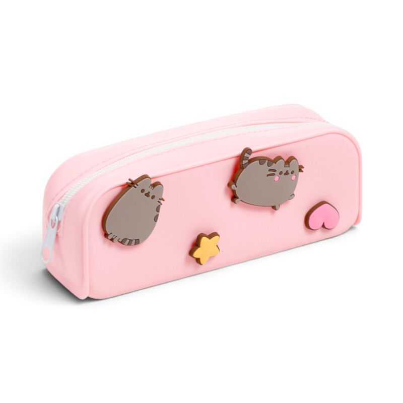 Pusheen the Cat Stars & Hearts Silicone Pencil Case - PartyErasers