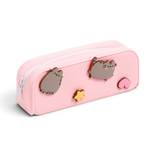Pusheen the Cat Stars & Hearts Silicone Pencil Case - PartyErasers