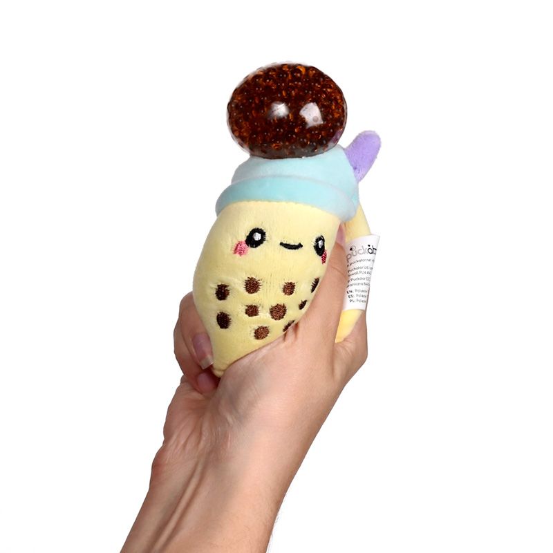 Queasy Squeezies Bubble Tea Plush Squeezy Toy - PartyErasers