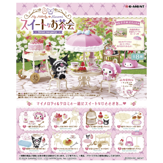 Re - Ment My Melody/Kuromi Sweet Tea Party (Full sets of 8) - PartyErasers