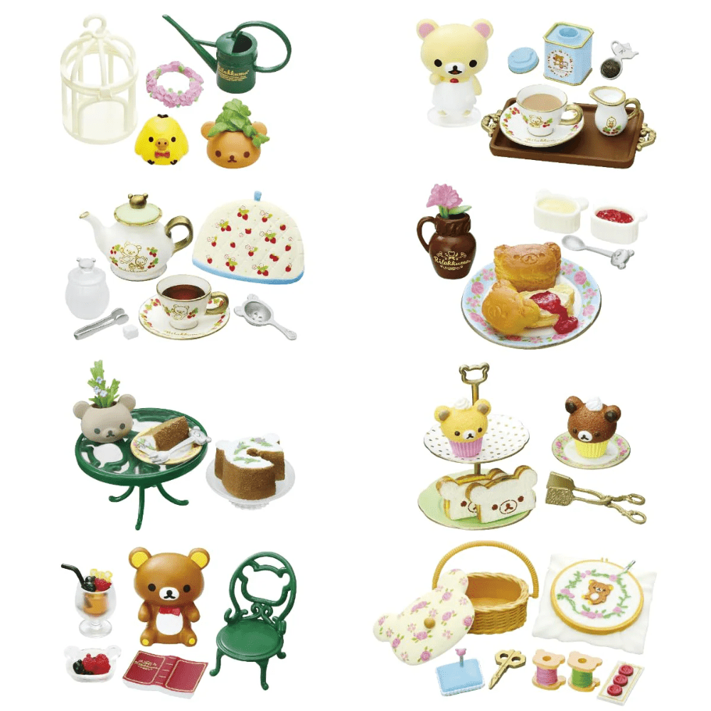 Re - Ment Rilakkuma Dream British Tea Time 6 boxes Complete Set - PartyErasers
