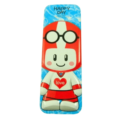 Red Cherry fruit baby Large Metal Pencil Case Box - PartyErasers