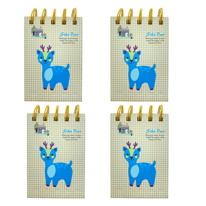 Reindeer Deer Note Pad Notebook Christmas Kids Party Bag set of 4 - PartyErasers