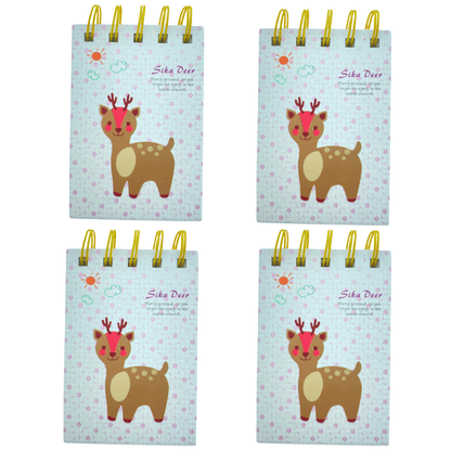 Reindeer Deer Note Pad Notebook Christmas Kids Party Bag set of 4 - PartyErasers