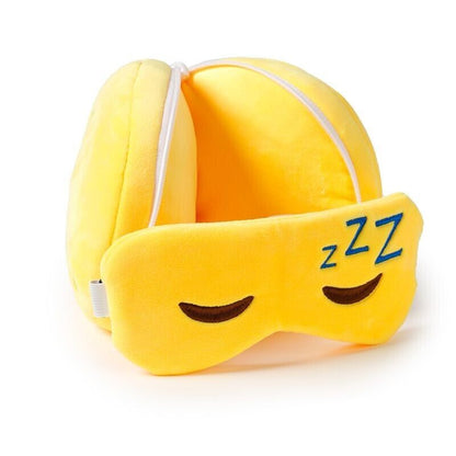 Relaxeazzz Snoozie the Sleeping Head Plush Travel Pillow & Eye Mask - PartyErasers