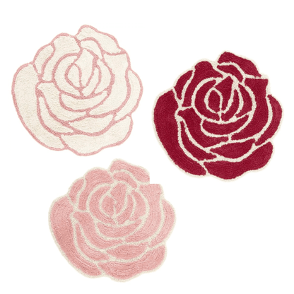 Rose Flower Shape Door Mat Floor Mat Rug - PartyErasers