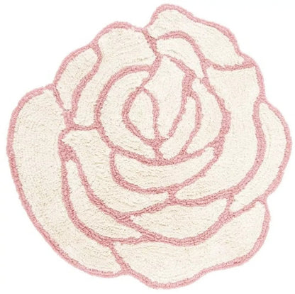 Rose Flower Shape Door Mat Floor Mat Rug - PartyErasers