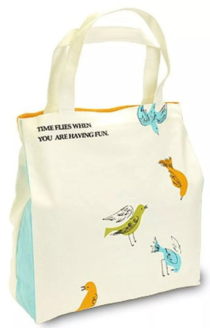 Shinzi Katoh Cotton Zipper Tote Bag with Pockets and Zipper for Shopping or Work - PartyErasers