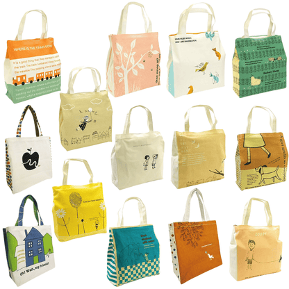 Shinzi Katoh Cotton Zipper Tote Bag with Pockets and Zipper for Shopping or Work - PartyErasers