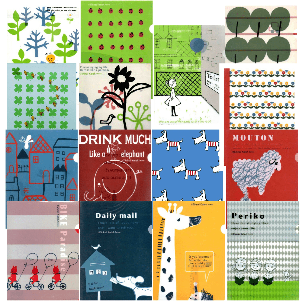 Shinzi Katoh Cute A4 L Shape Folder Plastic Documents File Folder - PartyErasers