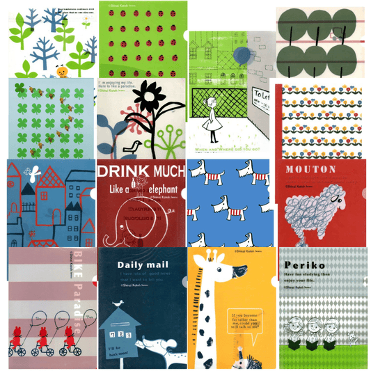 Shinzi Katoh Cute A4 L Shape Folder Plastic Documents File Folder - PartyErasers