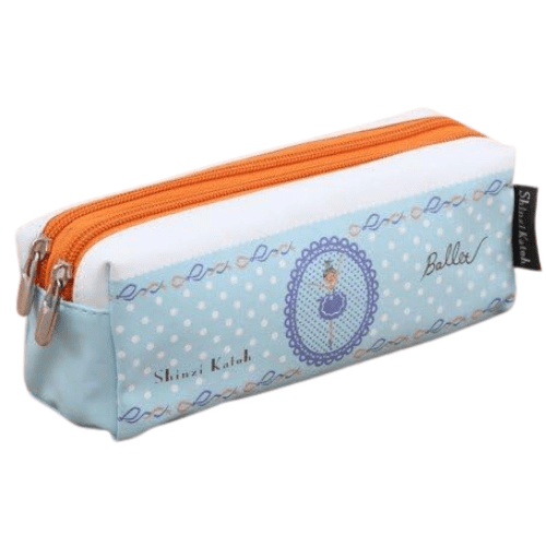 Shinzi Katoh Double Zipper Pouch Pencil Case Travel Accessories Cosmetic Pouch - PartyErasers