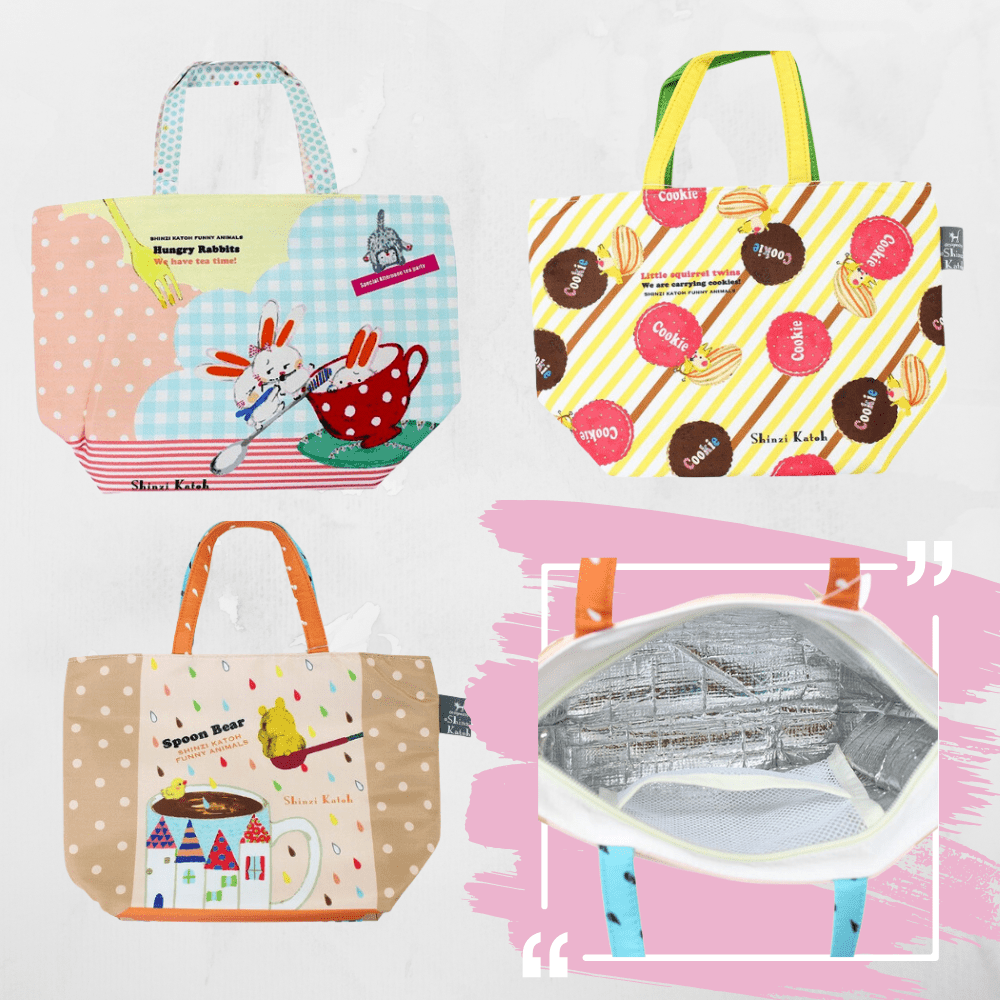 Shinzi Katoh Insulated Lunch Food Snack Pack Cool Bag For Adults Kids - PartyErasers