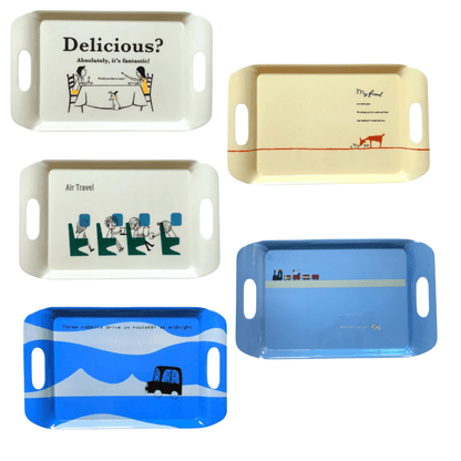 Shinzi Katoh Japan Creative Serving Tray with handles (40cm x 25cm) - PartyErasers