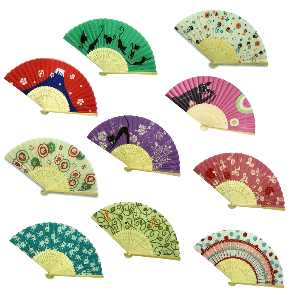 Shinzi Katoh Japan Cute Hand Held Folding Fan - PartyErasers