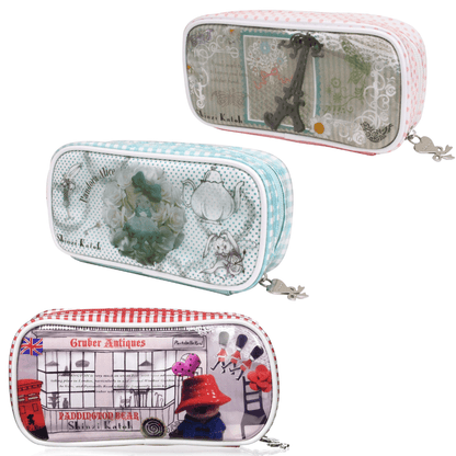 Shinzi Katoh Multi Purpose Pencil/Pen Case PVC Zipper Pouch Office School - PartyErasers