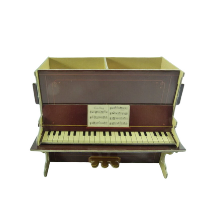 Desk Organiser DIY Board Box with Compartments - Brown Piano