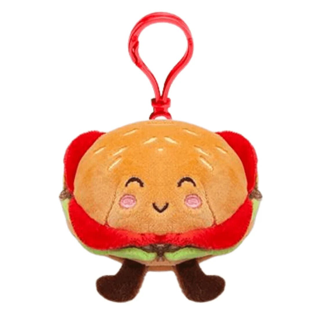 Softlings Fast Food Foodies Plush Clip On 12cm Ketchup Pizza Hotdog French Fries - PartyErasers