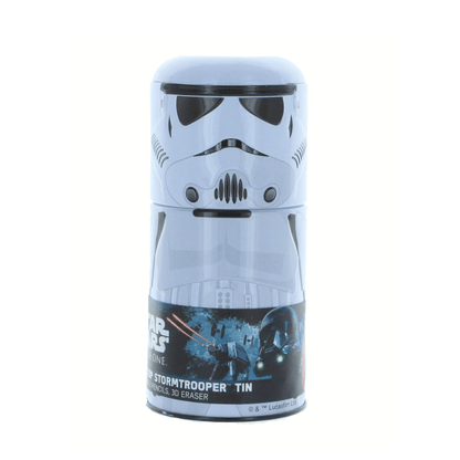 Star Wars Rogue One Desktop Stormtrooper Tin Stationery Set Pencil Holder Eraser - PartyErasers