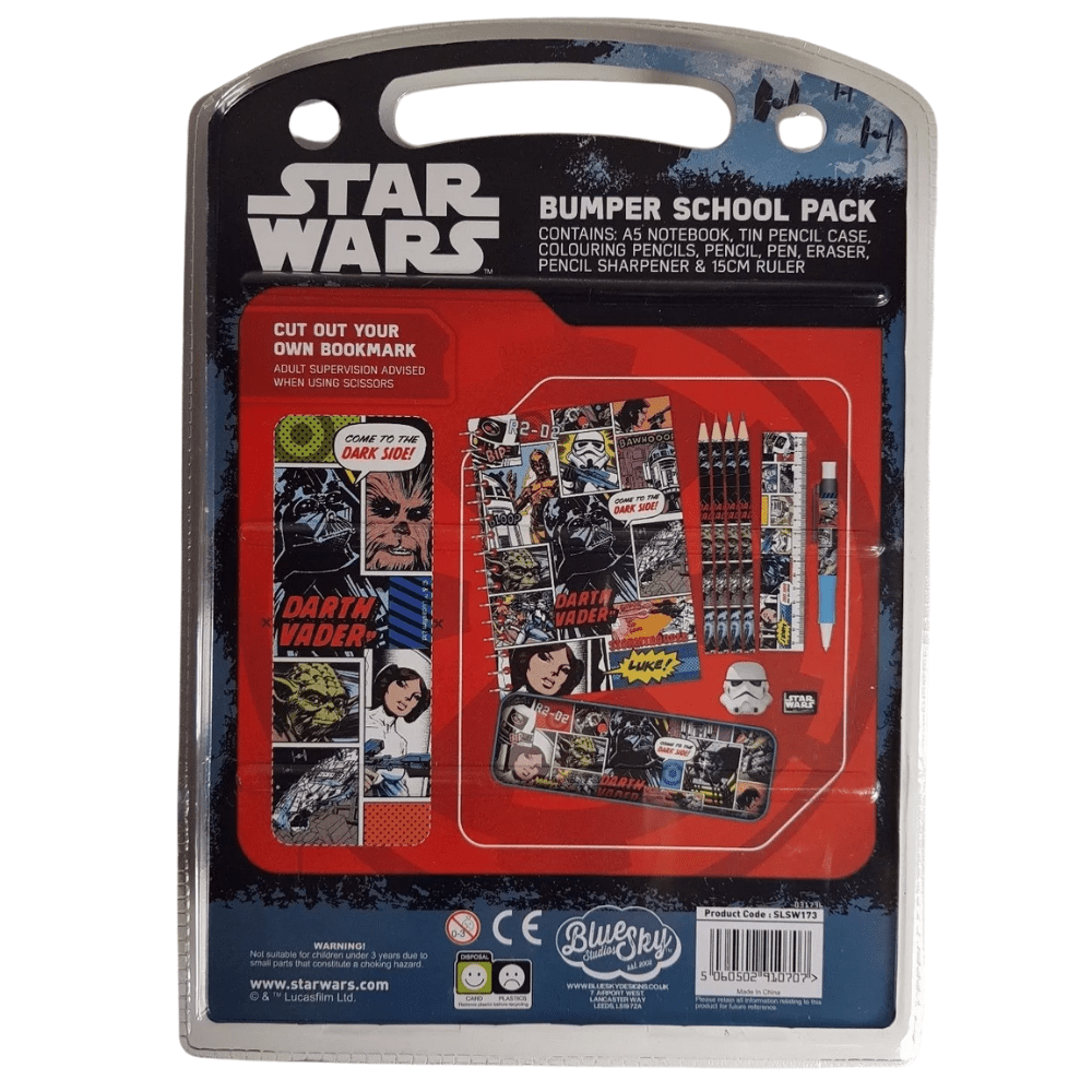 Star Wars Stationery Bumper School Pack Gift Set Pencil Pen Ruler Stationary - PartyErasers