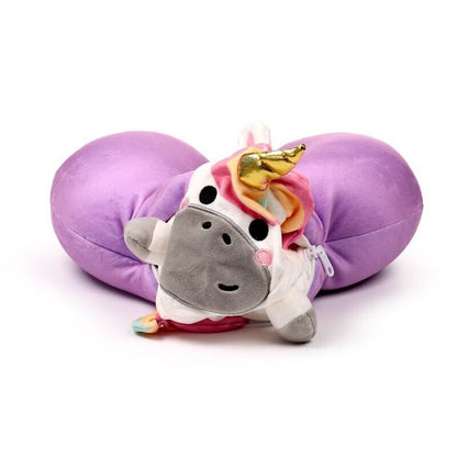 Swapseazzz Adoracorns 2 - in - 1 Plush Travel Pillow & Toy - Unicorn - PartyErasers